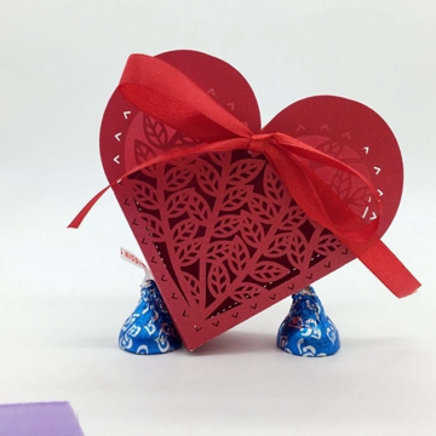 Heart Shape Candy Box Wedding Box Customized Laser Cut Paper